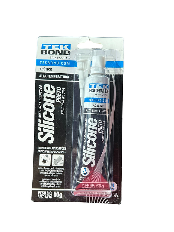 ADESIVO DE SILICONE PRETO 50 GR