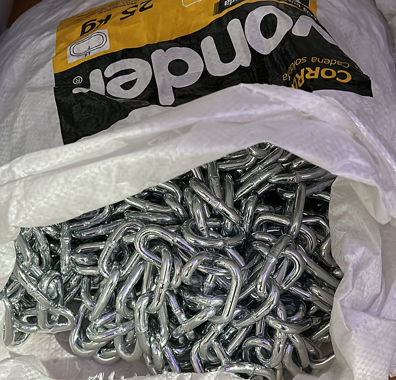 CORRENTE COM ELO EM AÇO C/25KG