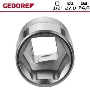 SOQ SEXT ENC 1/2" 19MM GEDORE RED