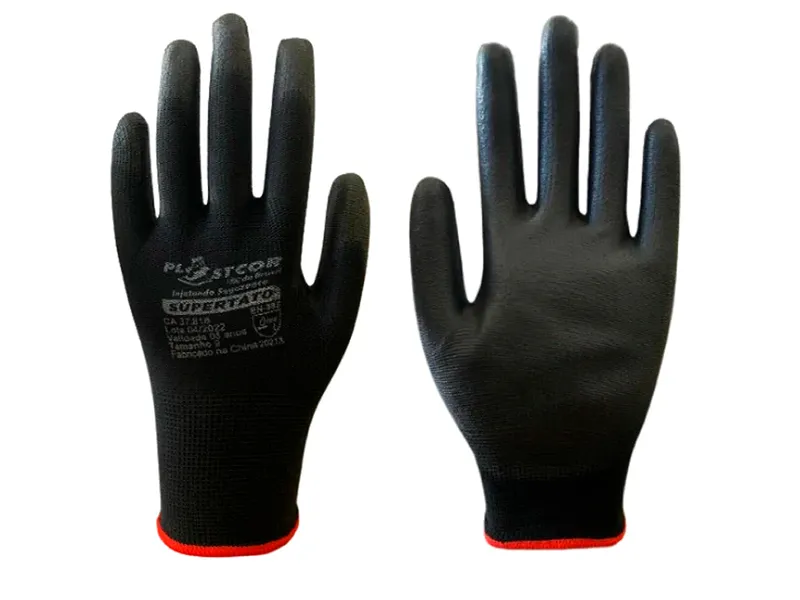 Luva De Nylon 12 UNIDADES Com Revestimento em PU