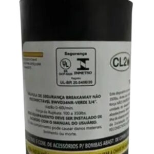 BREAKAWEY VALVULA DE SEGURANÇA C/ CAPA PROTETORA 3/4 C/ CERTIFICADO