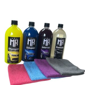 KIT SHAMPOO,SOLUPAN,INTERCAP,PNEU PRETINHO DE 01 litro + UMA TOALHINHA M.F
